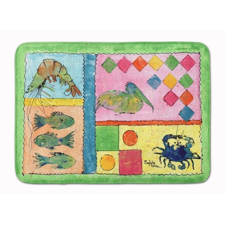 Carolines Treasures Blue Heron Machine Washable Memory Foam Mat 8104-RUG